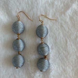 Silver ball earrings